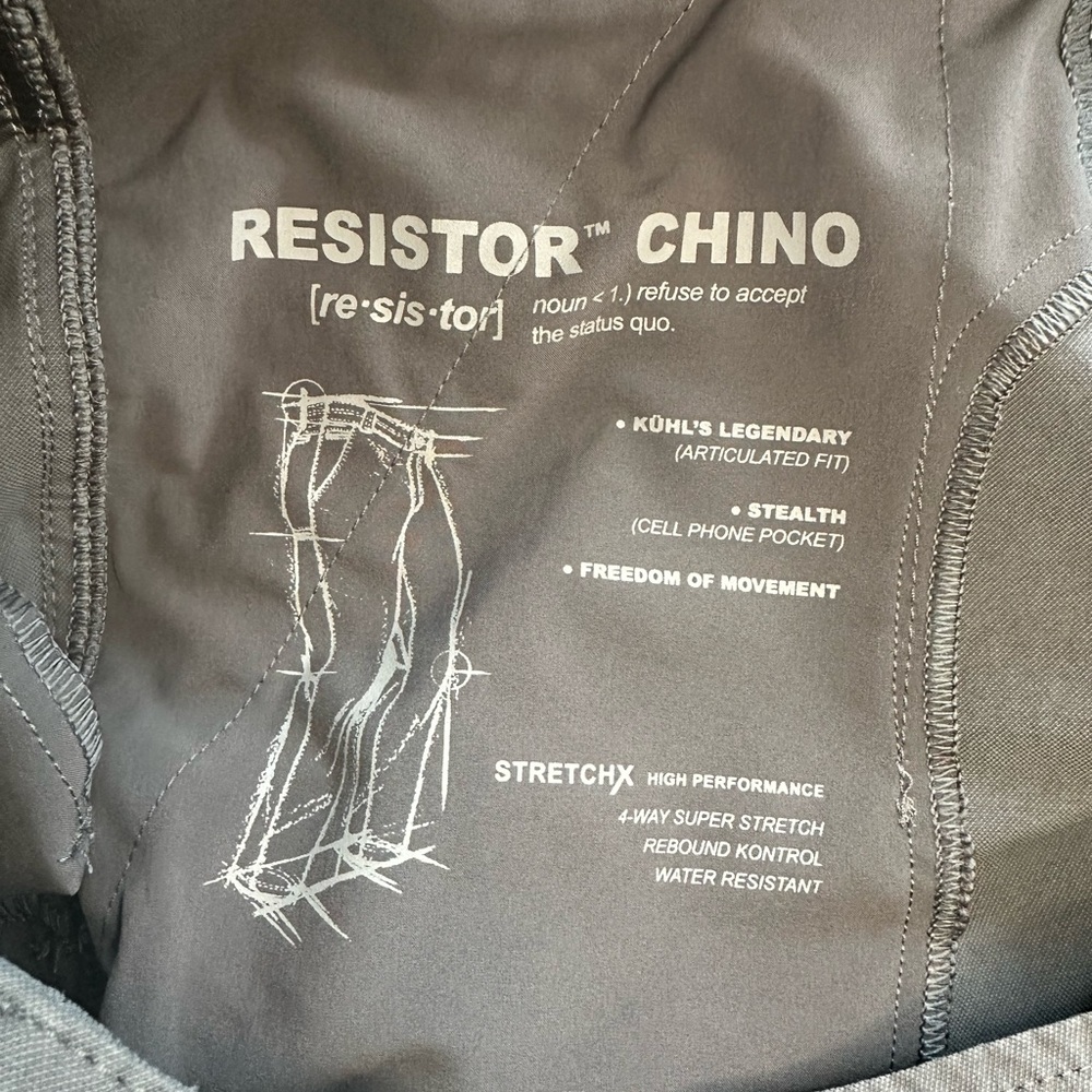 Kuhl Men's Charcoal Chinos - Picture 5 of 5